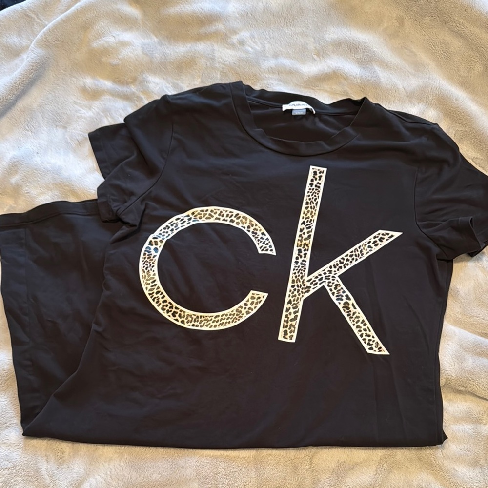 Calvin Klein Black T-Shirt dress